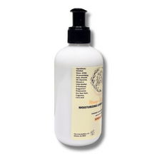 Load image into Gallery viewer, Curly Goddess Leave-In Conditioner surrounded by natural ingredients like almond oil, glycerin, and vitamin E, highlighting its nourishing formula for curly hair.