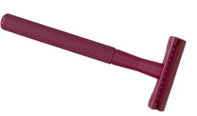 Load image into Gallery viewer, Winter Mist or pink metal safety razor. Comes with 5 disposable blades. Great for close shave.